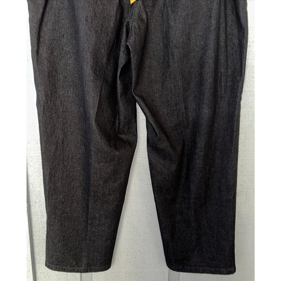 NWT Ruby Rd Woman 18W Black Jeans Wide Leg Pull On Stretch Denim Elastic Relaxed - Picture 10 of 11